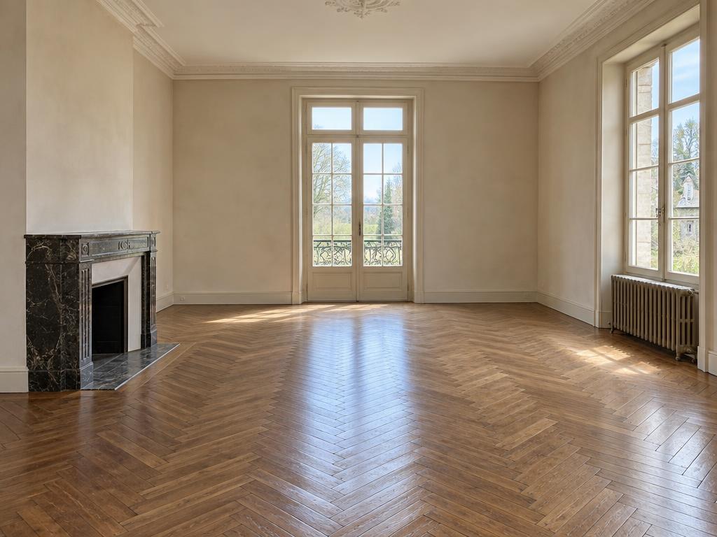 Salon encombré d'une maison de famille — après intervention de Héros Débarras